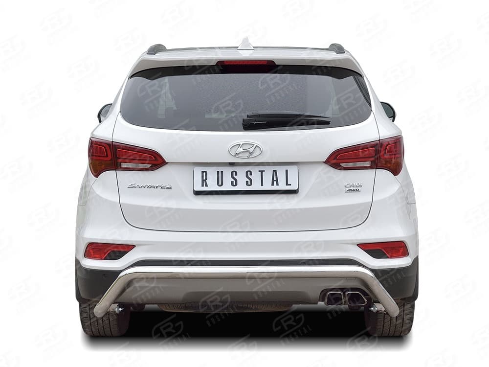 Задняя защита Russtal для Hyundai Santa Fe (2015-2018)