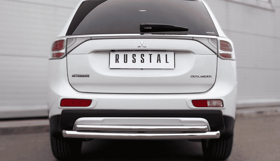 Защита заднего бампера D63 (дуга) D42 (дуга) "RUSSTAL" для Mitsubishi Outlander