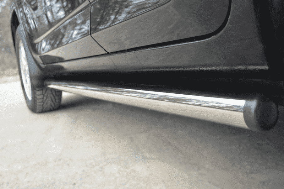 Пороги труба D63 (вариант 2) "RUSSTAL" для Toyota RAV4 Long