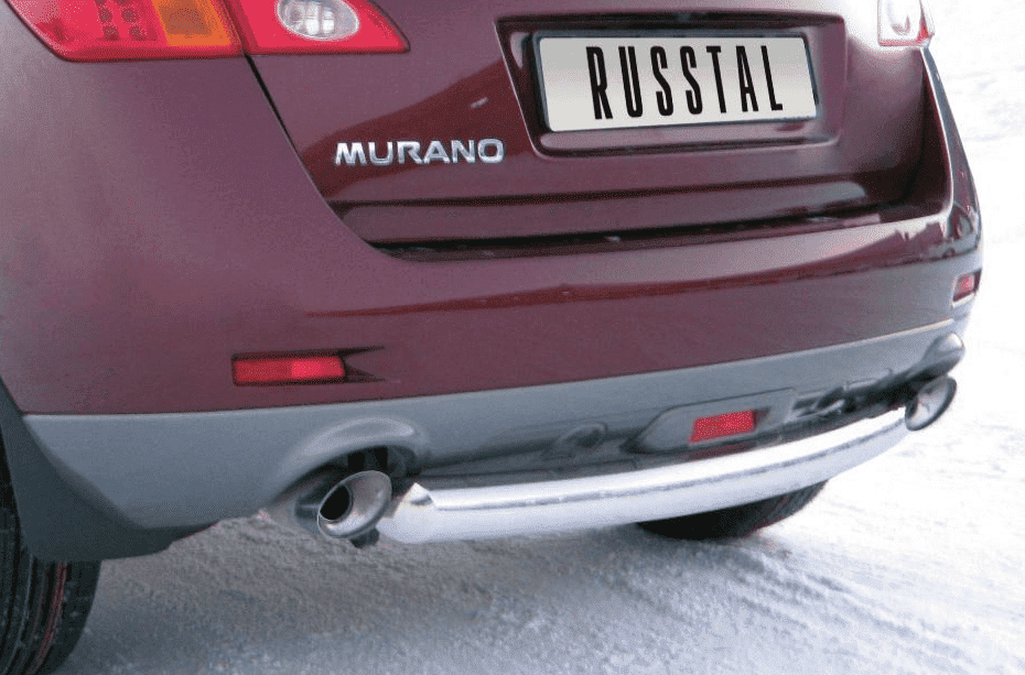 Защита заднего бампера D63 (дуга) "RUSSTAL" для Nissan Pathfinder
