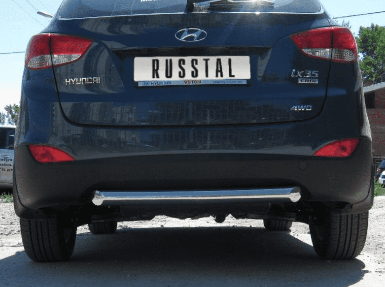 Защита заднего бампера D63 (секции) "RUSSTAL" для Hyundai ix35