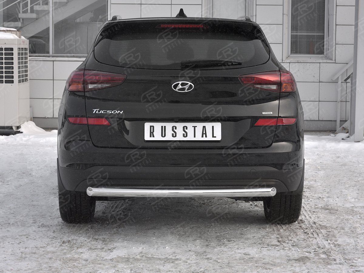 Задняя защита Russtal 63 мм короткая для Hyundai Tucson (2018-н.в.)