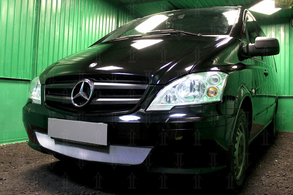 Защитная сетка радиатора ProtectGrille для Mercedes-Benz Vito (2010-2014 Хром)