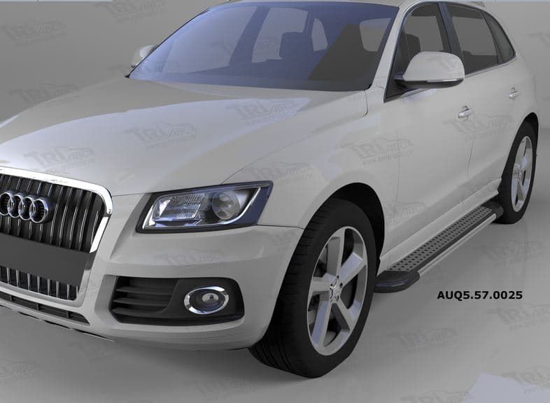 Пороги алюминиевые (Topaz) для Audi Q5 (2008-н.в.)