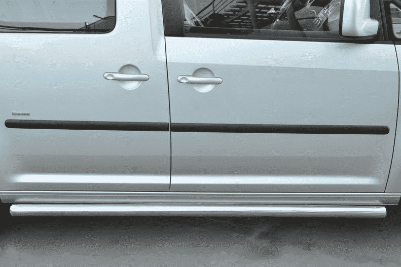 Пороги труба D63 (вариант 3) "RUSSTAL" для Volkswagen Caddy