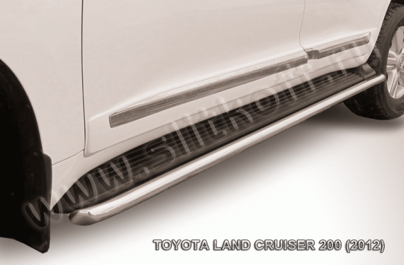 Защита штатного порога d42 "SLITKOFF" для Toyota Land Cruiser 200