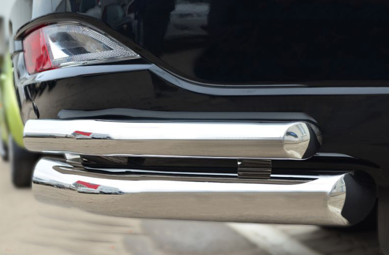 Защита заднего бампера уголки D63 (секции) D42 (секции) "RUSSTAL" для Chevrolet Trailblazer