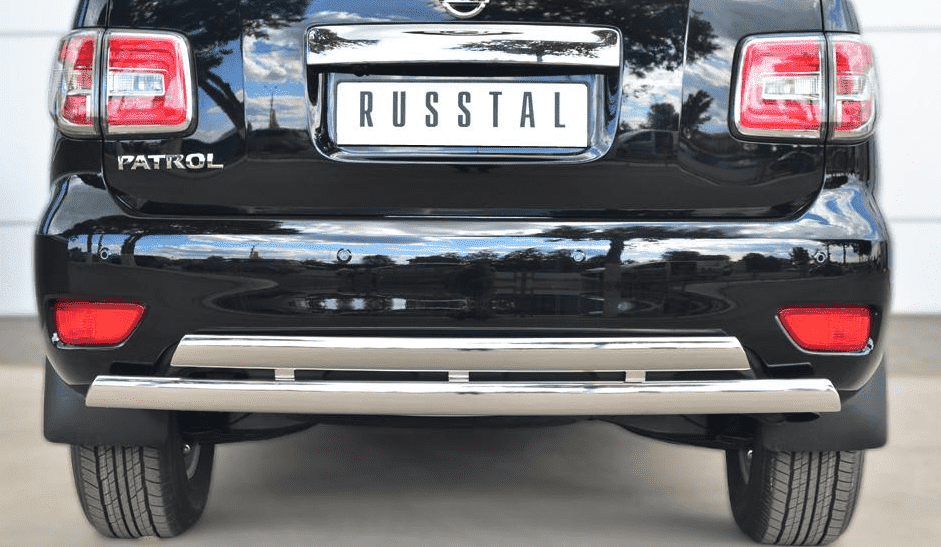 Защита заднего бампера D75хD42 (дуга) D75хD42 (дуга) "RUSSTAL" для Nissan Patrol