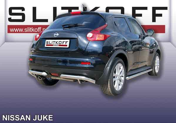Уголки d57 "SLITKOFF" для Nissan Juke 2WD
