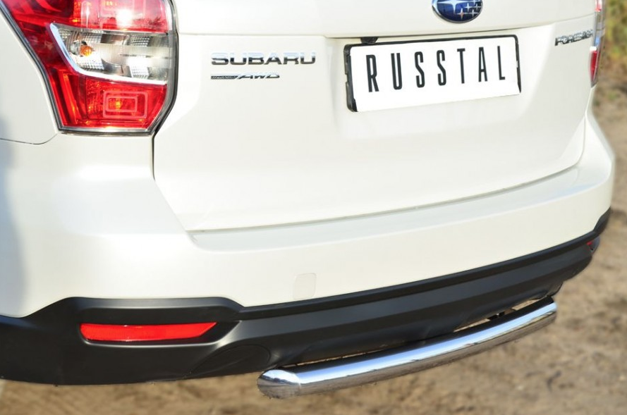 Защита заднего бампера D63 (дуга) "RUSSTAL" для Subaru Forester