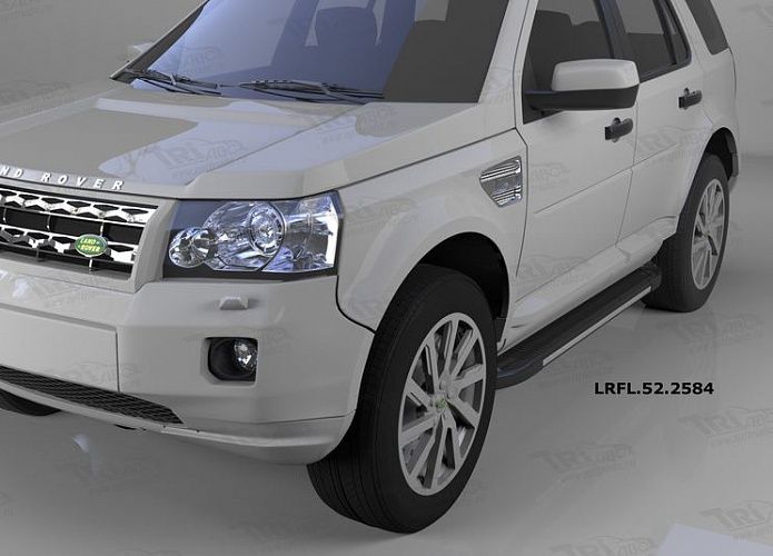 Пороги алюминиевые (Onyx) для Land Rover Freelander 2