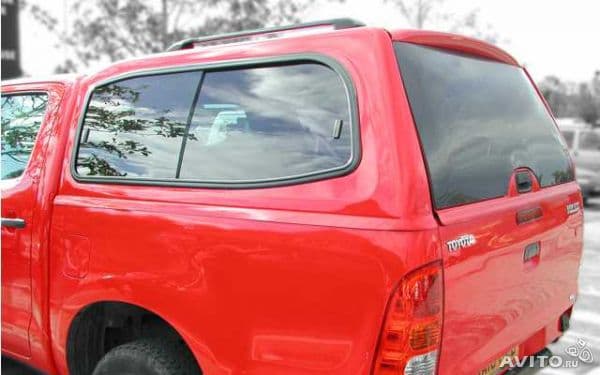 Стальной кунг Sammitr SUV PLUS V4 с дополнительным стопом, красный для Toyota Hilux