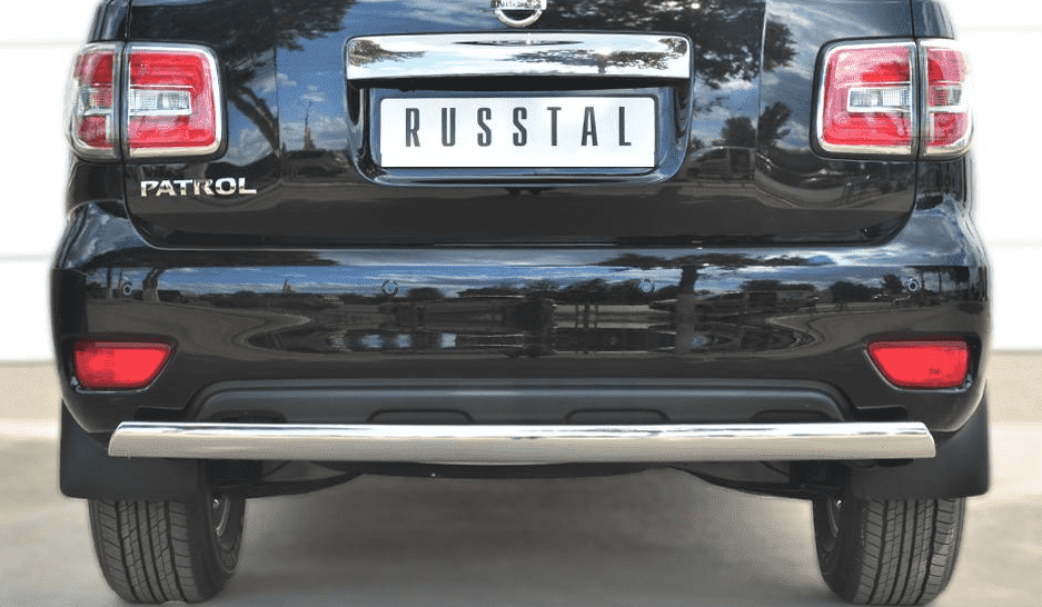 Защита заднего бампера D75хD42 (дуга) Russtal для Nissan Patrol