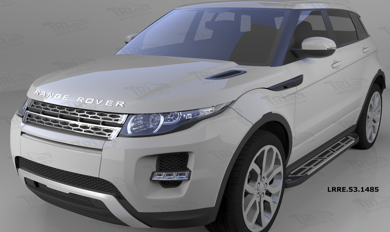 Пороги алюминиевые (Corund Silver) для Land Rover Evoque кроме к-ции Dynamic