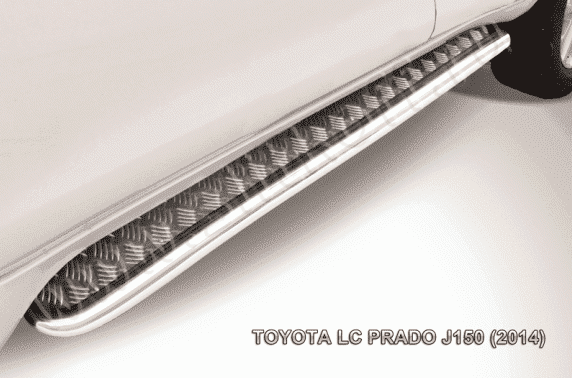 Пороги d57 с листом "SLITKOFF" для Toyota Land Cruiser Prado 150
