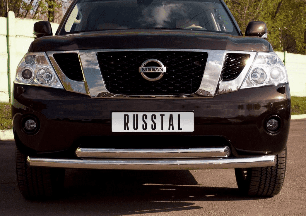 Передняя защита Russtal для NIssan Patrol (2010-2014)