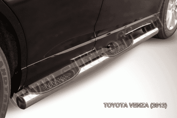 Пороги d76 с проступями "SLITKOFF" для Toyota Venza