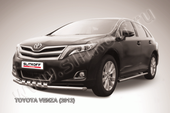 Передняя защита Slitkoff для Toyota Venza (2013-2016)