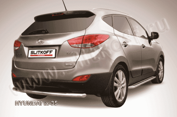 Защита заднего бампера d57 "SLITKOFF" для Hyundai ix35
