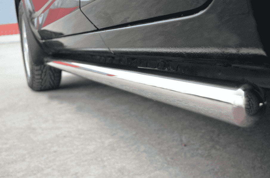 Пороги труба D63 (вариант 3) "RUSSTAL" для Toyota RAV4 Long