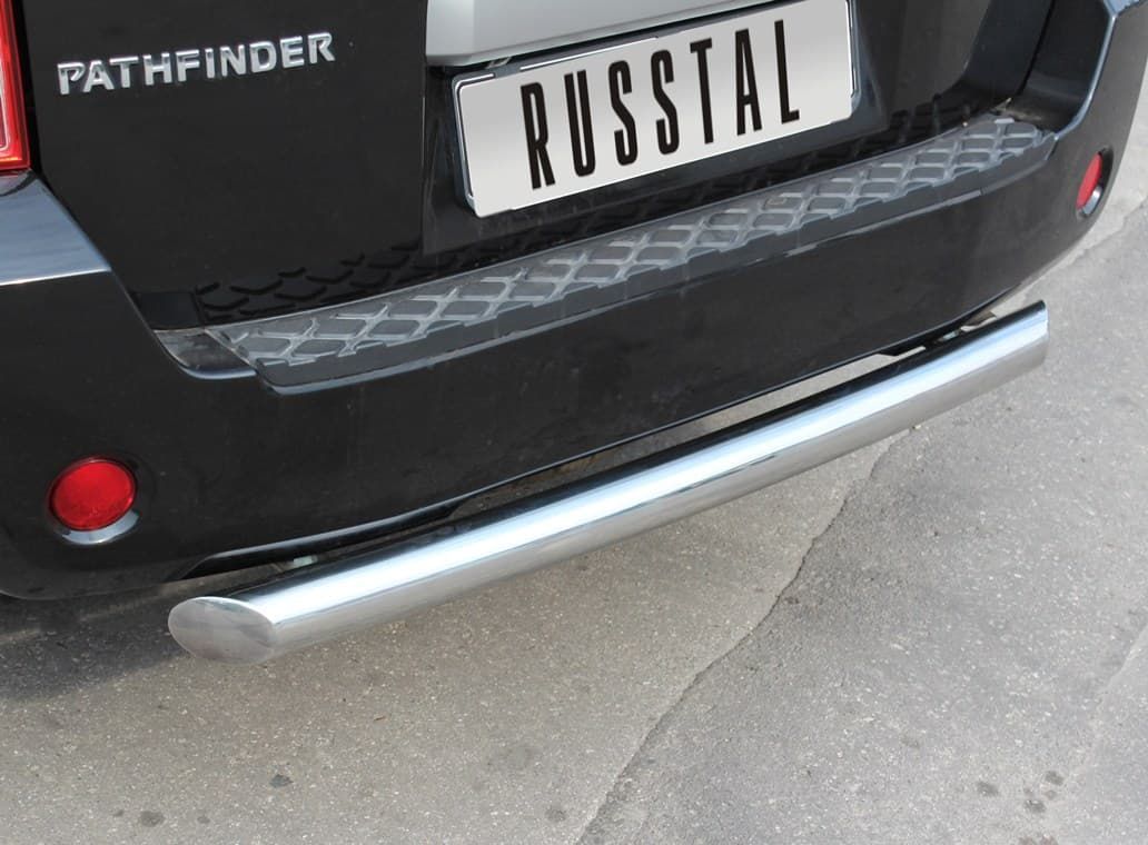 Защита заднего бампера Russtal d76 для Nissan Pathfinder