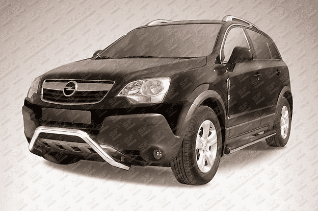 Передняя защита Slitkoff для Opel Antara (2006-2011)