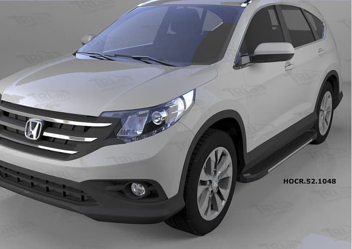 Пороги алюминиевые (Onyx) для Honda CR-V (2012-н.в.)