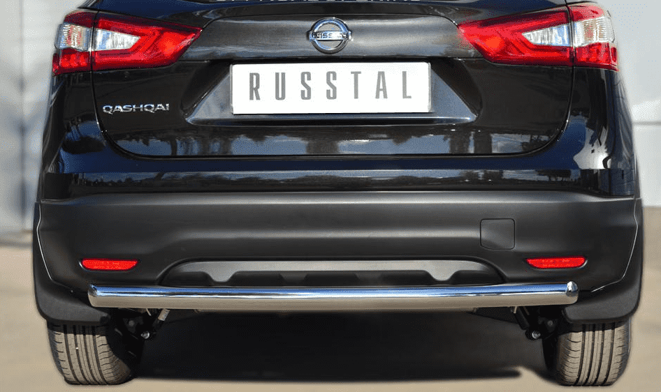 Защита заднего бампера D63 (дуга) "RUSSTAL" для Nissan Qashqai