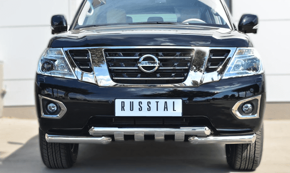 Передняя защита Russtal для NIssan Patrol (2014-2020)