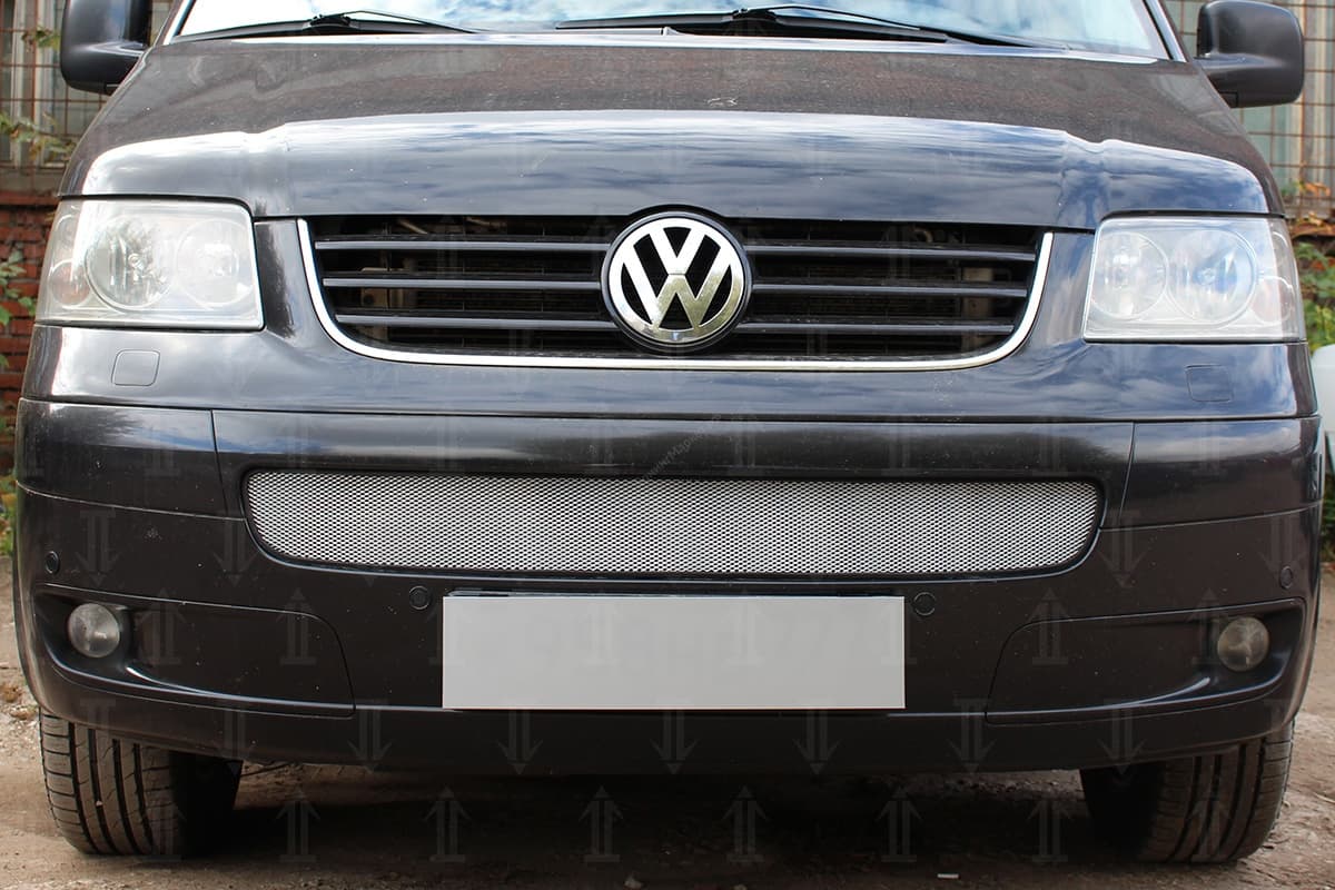 Защитная сетка радиатора ProtectGrille Premium для Volkswagen T5 Transporter (2003-2009 Хром)