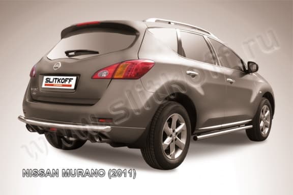Защита заднего бампера Slitkoff d57 для Nissan Murano (2010-2014)