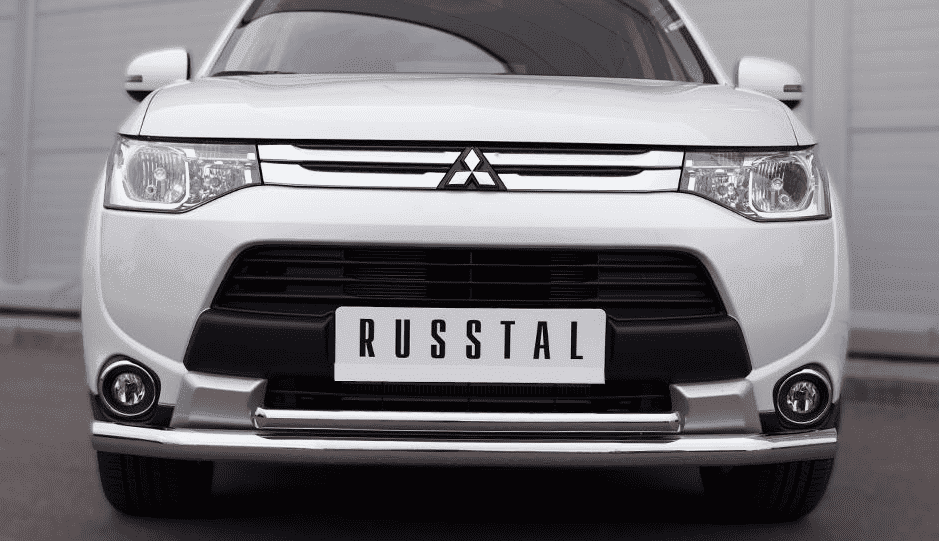 Передняя защита Russtal для Mitsubishi Outlander (2014-2015)