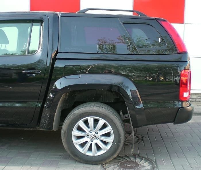 Стальной кунг Sammitr SUV PLUS V4 с дополнительным стопом и стеклоочистителем, черный для VW Amarok