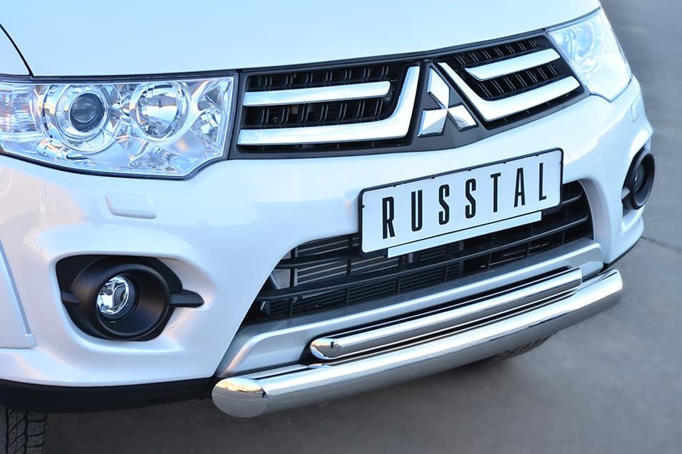 Передняя защита Russtal для Mitsubishi Pajero Sport (2013-2015)