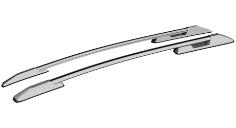 Рейлинги на крышу АПС для Kia Sportage (2016-н.в.) серебристые