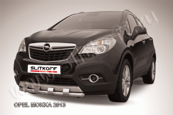 Защита переднего бампера Slitkoff для Opel Mokka (2012-2015)