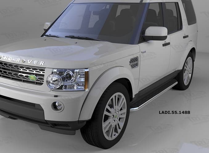 Пороги алюминиевые (Ring) для Land Rover Discovery 3