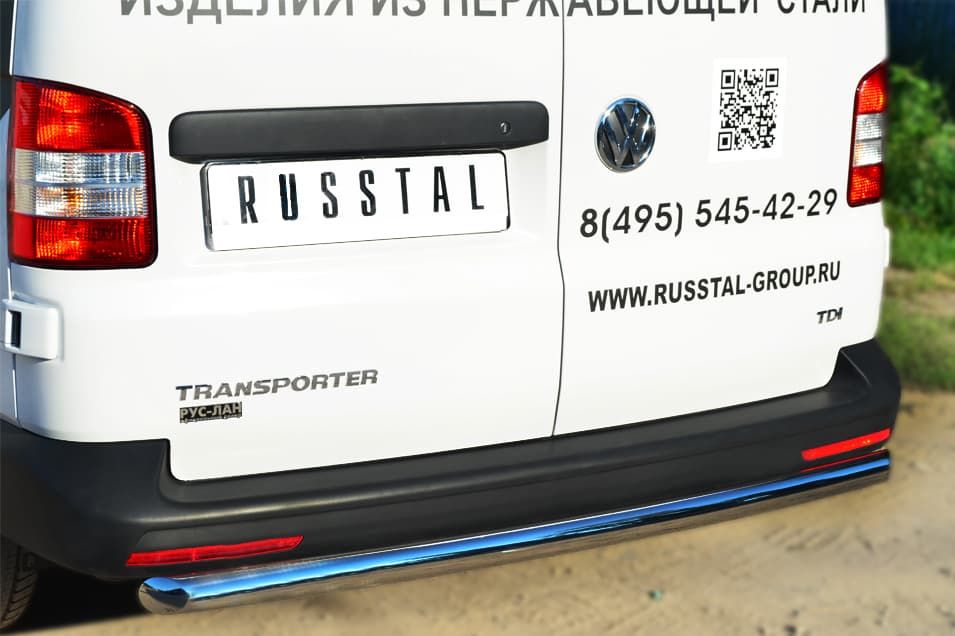 Защита заднего бампера Russtal d63 (дуга) для Volkswagen Transporter