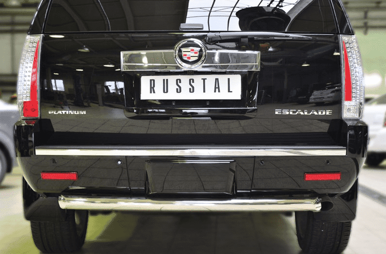 Защита заднего бампера D76 (дуга) "RUSSTAL" для Cadillac Escalade
