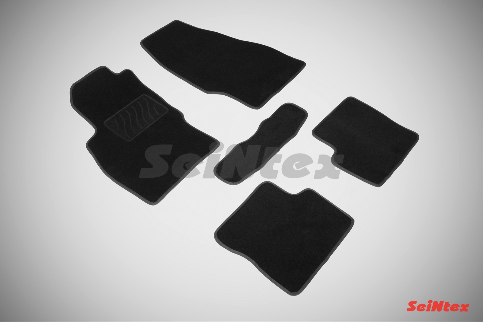 Ворсовые коврики Seintex LUX для Opel Corsa (черные)