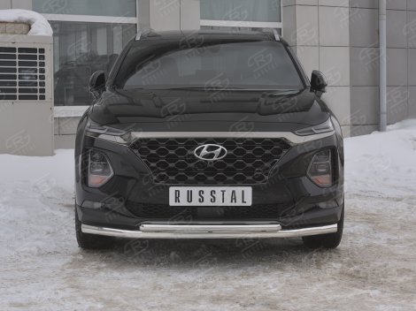 Передняя защита 63/42мм Russtal для Hyundai Santa Fe (2018-н.в.)