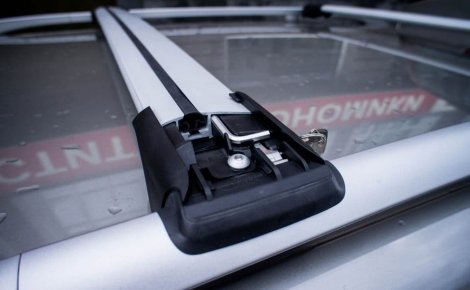 Багажник FICOPRO на аэродинамических дугах для Nissan Murano (2008-2014) серебристый