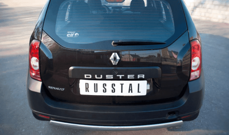 Защита заднего бампера D75хD42 овал "RUSSTAL" для Renault Duster