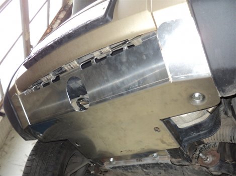 Алюминиевая защита картера и свеса бампера АВС-Дизайн для Land Rover Discovery 3