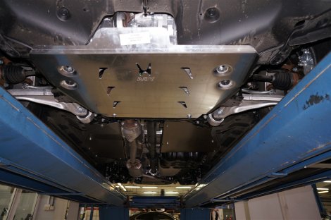 Алюминиевая защита картера и КПП АВС-Дизайн для Honda Pilot (2012-2015)