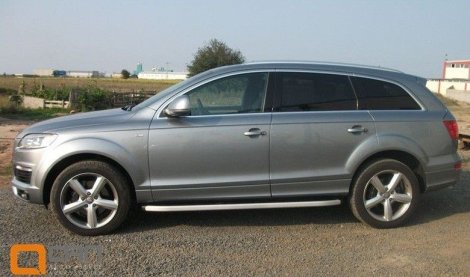 Пороги алюминиевые (Alyans) для Audi Q7 (2005-2015)