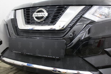 Защитная сетка радиатора ProtectGrille средняя для Nissan X-Trail (2018-н.в. Черная)