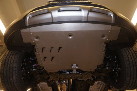 Алюминиевая защита картера и КПП АВС-Дизайн для Hyundai Santa Fe (2012-2015)