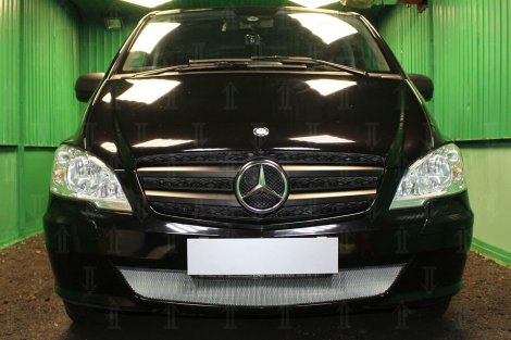 Защитная сетка радиатора ProtectGrille для Mercedes-Benz Vito (2010-2014 Хром)