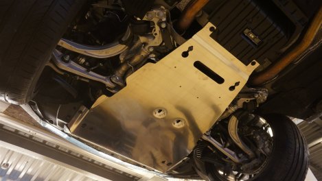 Алюминиевая защита картера и КПП АВС-Дизайн, для Porsche Macan S (2014-н.в.)